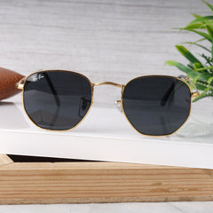AirFrame 48 Hexagonal Gold-Black Sunglass