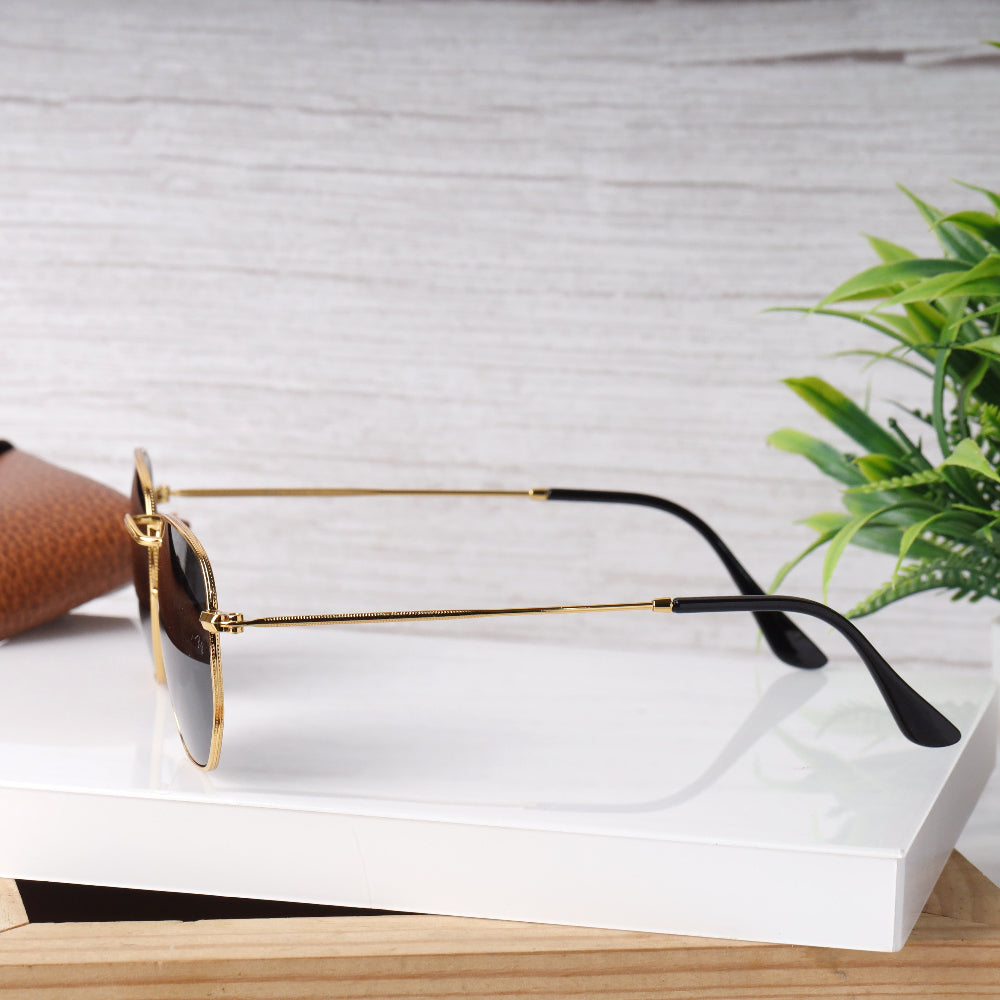 AirFrame 48 Hexagonal Gold-Black Sunglass