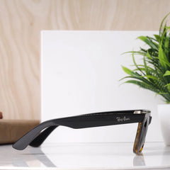 Stealth Tilted tortoise brown-Black Square Sunglass(Shining)