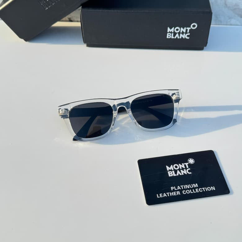 Stealth MB 0254 Crystal Clear Black Square Sunglass