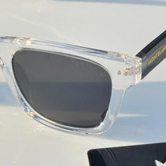 Stealth MB 0254 Crystal Clear Black Square Sunglass
