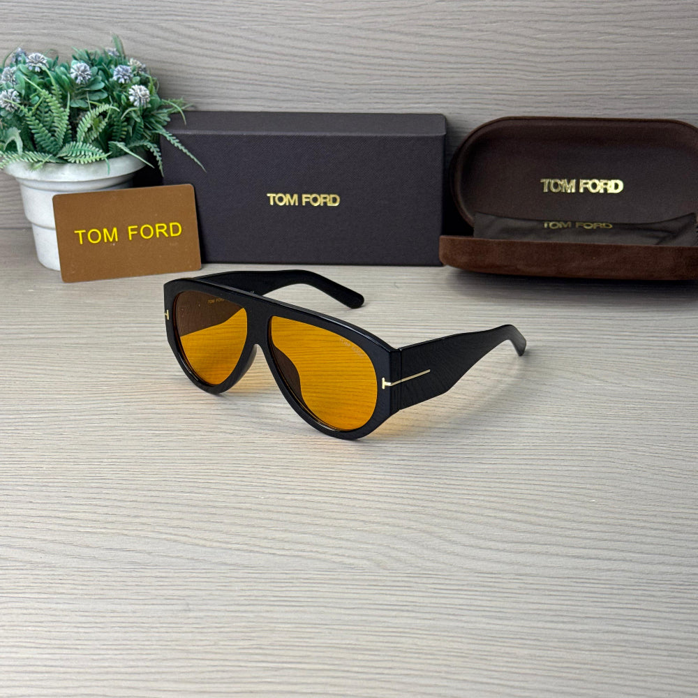 Stealth Oversized Black-Amber Sunglass
