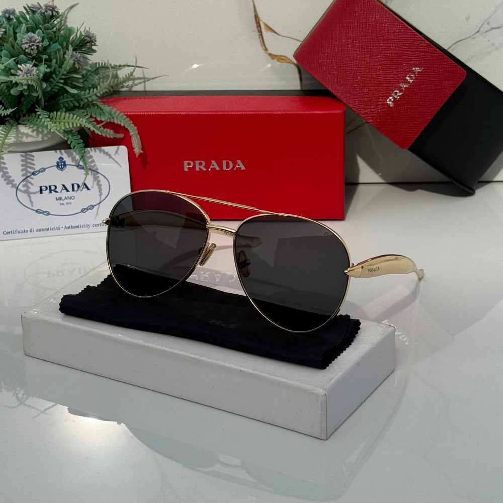 Stealth PR Gold-Black Tear Drop Sunglass