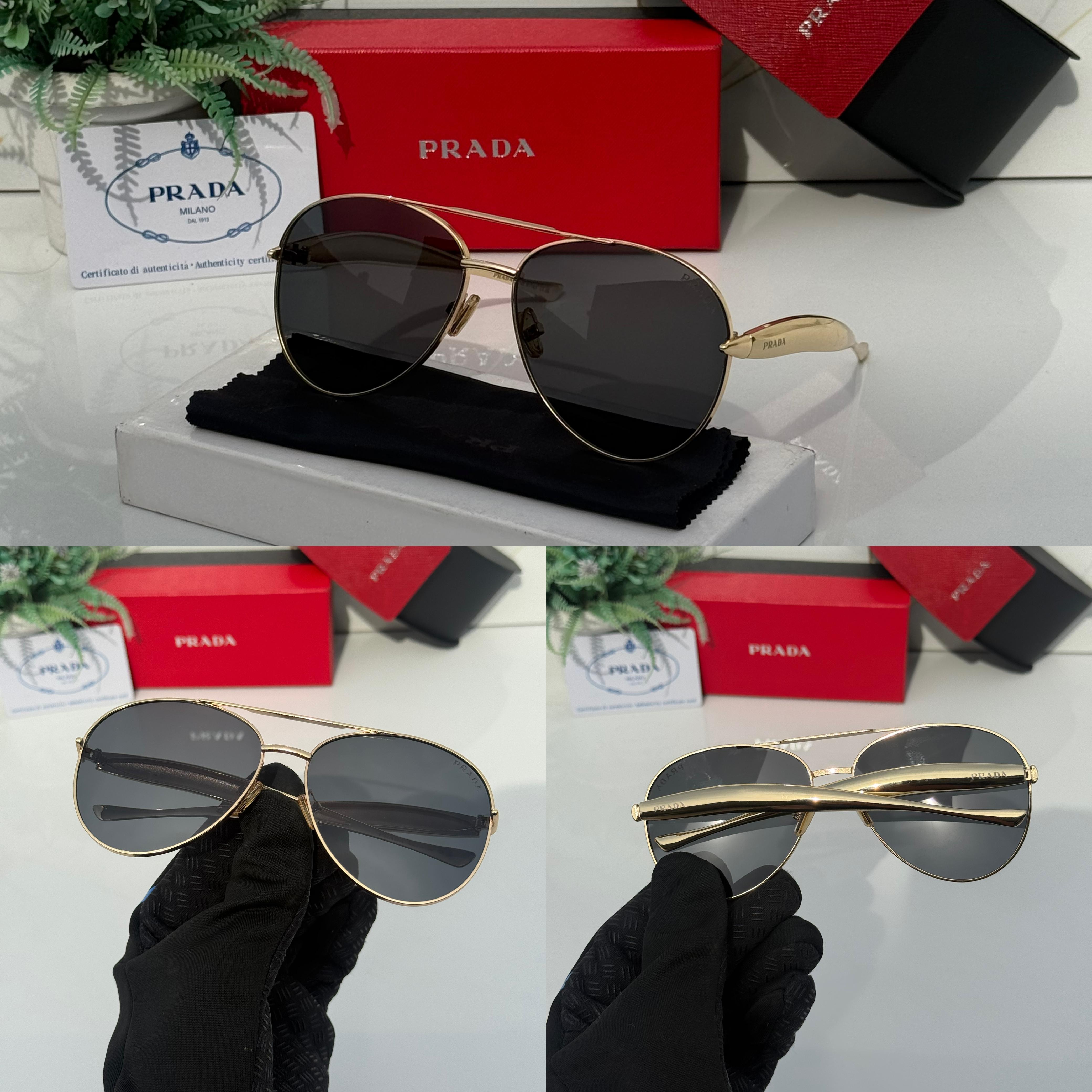Stealth PR Gold-Black Tear Drop Sunglass