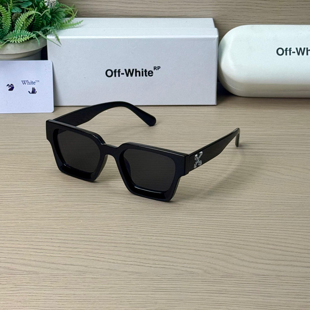 Stealth OW 25 Gloss Black Angular Square Sunglass
