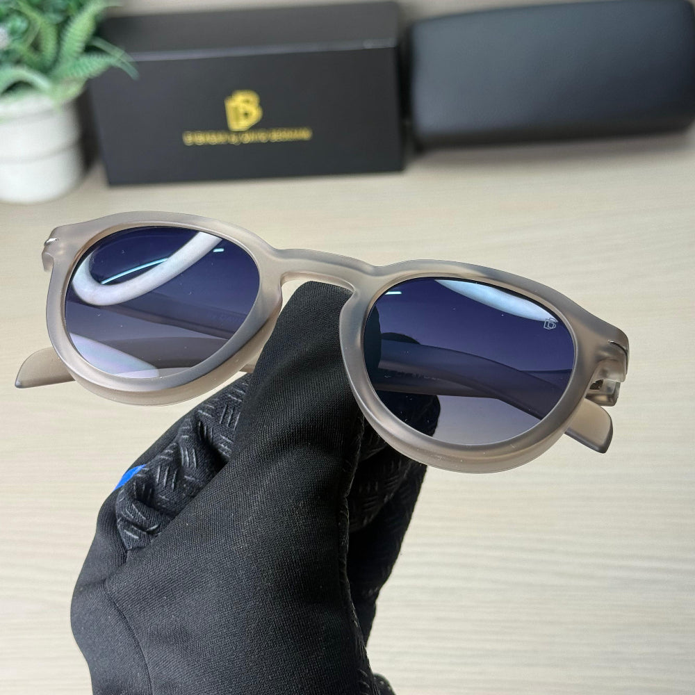 Stealth DB 0255 Frosted Grey-Blue Gradient Round Sunglass (Matt)