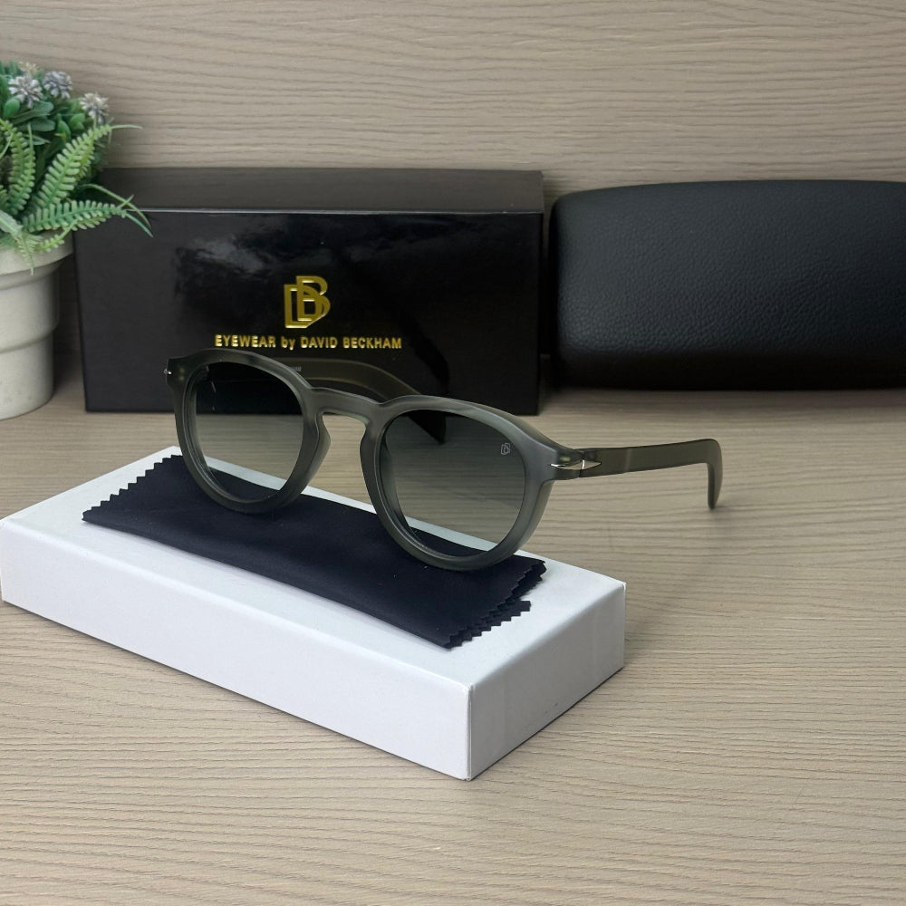Stealth DB 0255 Frosted Grey Round Sunglass(Matt)