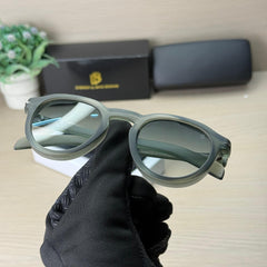 Stealth DB 0255 Frosted Grey Round Sunglass(Matt)