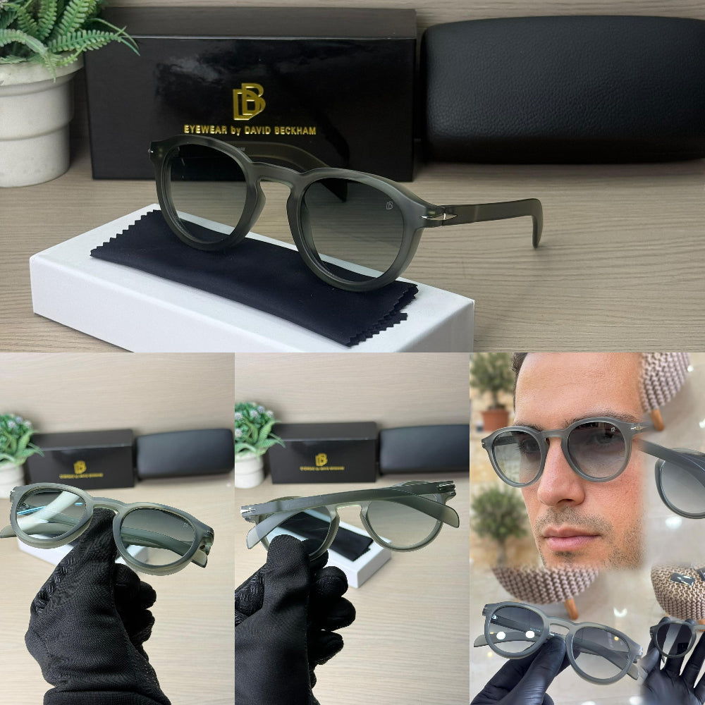 Stealth DB 0255 Frosted Grey Round Sunglass(Matt)