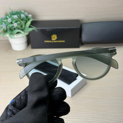 Stealth DB 0255 Frosted Grey Round Sunglass(Matt)