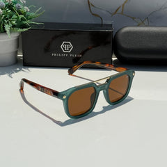 Stealth Square Tortoise Brown Sunglass