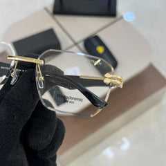 Stealth MB 0021 Gold Black Rimless Square Photochromic Sunglass