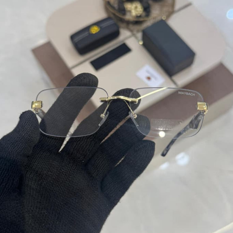 Stealth MB Z25 Gold Marble Rimless Square Photochromic Sunglass