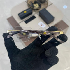 Stealth MB Z25 Gold Marble Rimless Square Photochromic Sunglass